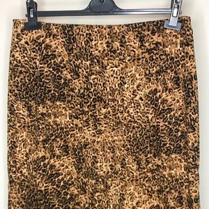 Curvy Leopard midi A-line Skirt